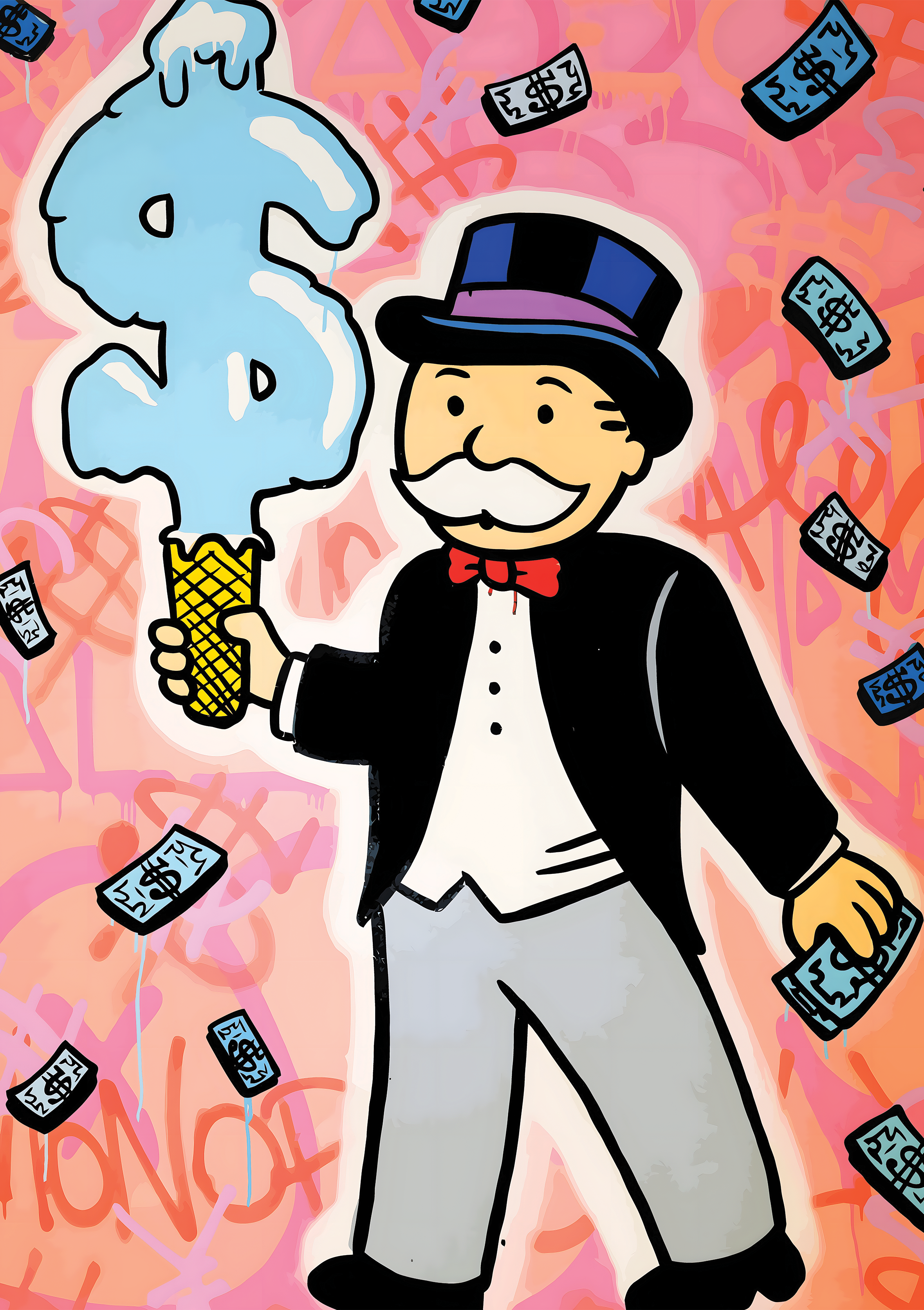 Alec Monopoly Icecream Money metal poster artwork